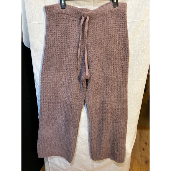 SOFTIES Marshmallow Waffle Knit V Neck Long Sleeve Sweater Pant Set XL Driftwood - Picture 5 of 7